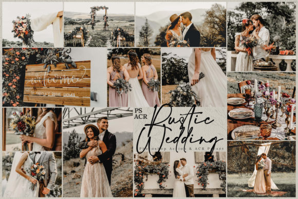 Download 10 Rustic Wedding Photoshop Actions - Photos Collection