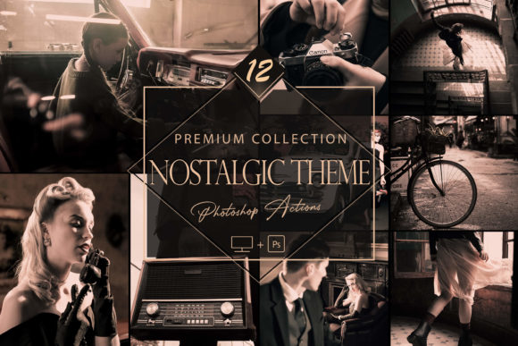 Download 12 Nostalgic Theme Photoshop Actions - Photos Collection