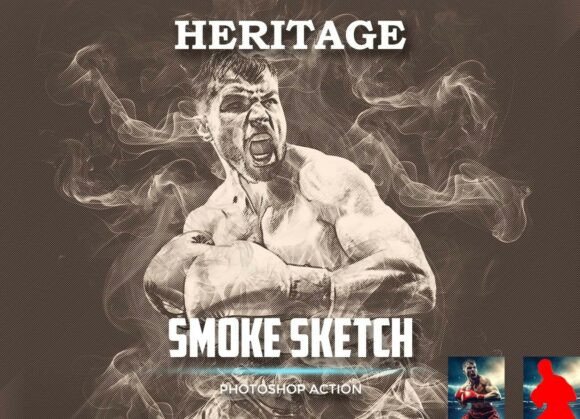 Download Heritage Smoke Sketch Photoshop Action - Photos Collection