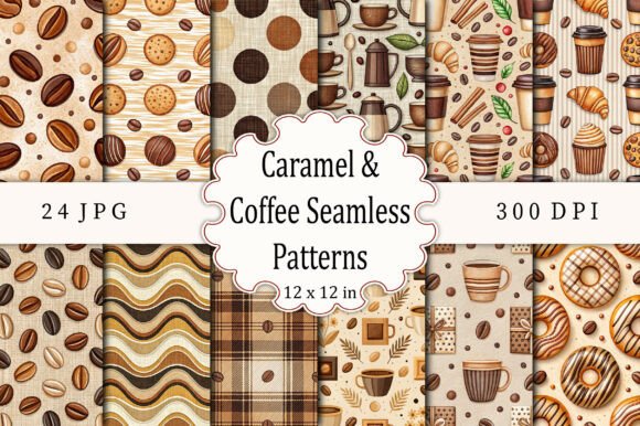 Download Caramel &amp; Coffee Seamless Patterns - Coffee Collection