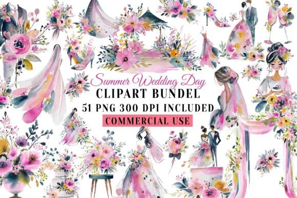 Download Summer Wedding Day Clipart - Premium Resources