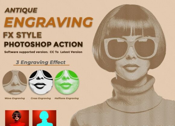 Download Antique Engraving FX Style Photoshop - Photos Collection